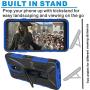 HNHYGETE Designed for LG STYLO 5 Plus(2019) Case,LG Stylo 5 Cell Phone Case,Dual Layer Heavy Duty Non Slip Shockproof Bumper Rugged Protective Cover (Blue)