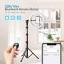 UFula 10.2" Selfie Ring Light with Tripod Stand & Phone/Pad Holder for Live Sream/Makeup Mini LED Camera Ringlight for YouTube Video/Photography Compatible with iPhone 11 Xs Max XR iPad Android