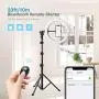 UFula 10.2&quot Selfie Ring Light with Tripod Stand & Phone/Pad Holder for Live Sream/Makeup Mini LED Camera Ringlight for YouTube Video/Photography Compatible with iPhone 11 Xs Max XR iPad Android