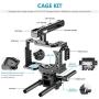 Neewer Camera Video Cage Rig Compatible with Sony A7RIII/A7III Camera, with Top Handle Grip and Cold Shoe Mount, Aviation Aluminum Design for Video Film Movie Making