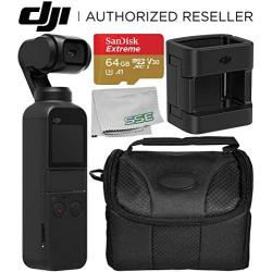 DJI Osmo Pocket Handheld 3 Axis Gimbal Stabilizer with Integrated Camera + DJI Part 3 Accessory Mount Starters Bundle