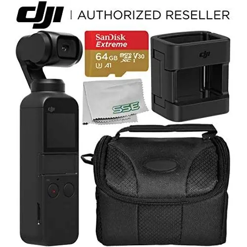 DJI Osmo Pocket Handheld 3 Axis Gimbal Stabilizer with Integrated Camera + DJI Part 3 Accessory Mount Starters Bundle DJI Osmo Pocket Handheld 3 Axis Gimbal Stabilizer with Integrated Camera + DJI Part 3 Accessory Mount Starters Bundle