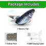 Senneny Electric Moving Fish Cat Toy, Realistic Plush Simulation Electric Wagging Fish Cat Toy Catnip Kicker Toys, Funny Interactive Pets Pillow Chew Bite Kick Supplies for Cat Kitten Kitty (Catfish)