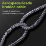 BrexLink USB C Fast Charging Cable(3A), USB C to USB A Charger (6.6ft/2 Pack), Nylon Braided Fast Charging Cord for Samsung Galaxy S10 S9 S8 Note 9, Pixel, LG V30 G6, Nintendo Switch(Grey)