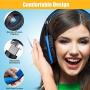 TURN RAISE Upgraded 3.5mm Stereo Gaming Headset for PS4, PC, Xbox One Controller, LED Light, Noise Cancelling Over Ear Headphones with Mic, PS4 Headset for Laptop, PC, Tablet, Smartphones (Blue)