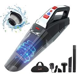 Handheld Vacuum, TowerTop Hand Vacuum Cordless Portable Vacuum Cleaner with Li-ion Battery Rechargeable Quick Charge Tech, 2 LED Light Wet Dry Car Vacuum for Home and Car Cleaning