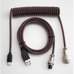 Tez Cables Z-Series Custom Coiled Aviator USB-C Keyboard Cable (Red/Black)