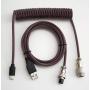 Tez Cables Z-Series Custom Coiled Aviator USB-C Keyboard Cable (Red/Black)