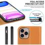 SHIELDON iPhone 11 Pro Max Case, Auto Sleep Wake Wallet Case, Genuine Leather Flip Book Shockproof Case with Kickstand Card Slot Magnetic Closure Compatible with iPhone 11 Pro Max (6.5 Inch) - Brown