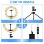 10.2" Selfie Ring Light with Tripod Stand, Dimmable LED Ring Light with Phone Holder for Makeup/YouTube/TikTok/Education online/Video Conferencing/Photography,Compatible with iPhone X/XS Android Pixel 10.2" Selfie Ring Light with Tripod Stand, Dimmable LED Ring Light with Phone Holder for Makeup/YouTube/TikTok/Education online/Video Conferencing/Photography,Compatible with iPhone X/XS Android Pixel