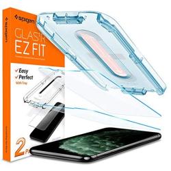 Spigen Tempered Glass Screen Protector [Glas.tR EZ Fit] Designed for iPhone 11 Pro Max/iPhone Xs Max [6.5 inch] [Case Friendly] - 2 Pack