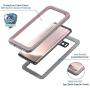 Lanhiem Galaxy S8 Case, IP68 Waterproof Dustproof Shockproof Case with Built-in Screen Protector, Full Body Sealed Underwater Protective Cover for Samsung Galaxy S8 (Pink)