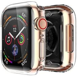 Smiling Case for Apple Watch Series 4 & Series 5 with Built in TPU Screen Protector 40mm - All Around Protective Case for Apple watch Series 5/4 40mm (clear)