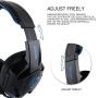 NOSWER Stereo Gaming Headset with Single 3.5mm Jack,Wired LED Lighting Over Ear Headband Headphone with Microphone for PC Laptop MAC PS4 Mobile Phone