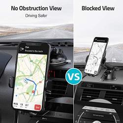 Nulaxy Phone Holder for Car, No Obstruction View Dashboard Windshield Car Phone Mount Strong Suction with Extra Gel Pad for iPhone 11 Pro Max/11/XS Max, Galaxy S10, Google Pixel 3 XL Other 4.7- 6.5“