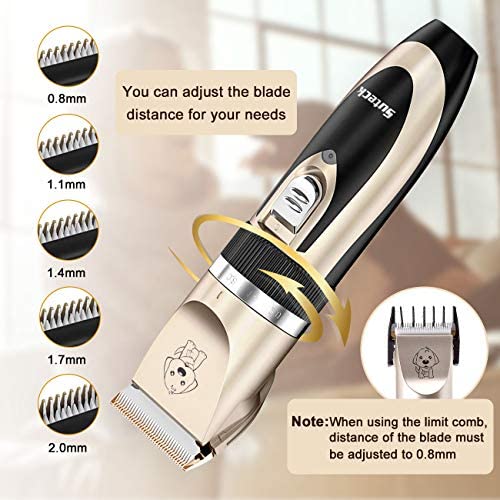 Dog Clippers Low Noise Pet Hair Clippers Professional Rechargeable Cordless Electric Pet Shaver Pet Trimmer Pet Grooming Tools with Comb Guides Scissors Nail Kits for Dogs Cats