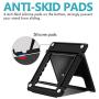 Elimoons Phone Stand, 4 Pack Cell Phone Stand, Universal Foldable Tablet Stand Multi-angle Pocket Desktop Holder Cradle Compatible Phone XR XS Max X/8/7 Plus/7/6s/6/5/4 SE, Tablets(6-11"), Black/White