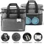 beka. Dog Travel Bag - Dog Travel Kit with 2 Collapsible Silicone Bowls, 2 Food Containers, Multi-Use Pockets for Pet Accessories - Ideal Mobile Dog Gear Weekender