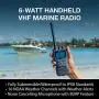 Cobra MR HH350 FLT Handheld Floating VHF Radio – 6 Watt, Submersible, Noise Cancelling Mic, Backlit LCD Display, NOAA Weather, Memory Scan, Grey Cobra MR HH350 FLT Handheld Floating VHF Radio – 6 Watt, Submersible, Noise Cancelling Mic, Backlit LCD Display, NOAA Weather, Memory Scan, Grey