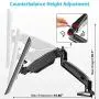 MOUNTPRO Single Monitor Desk Mount - Articulating Gas Spring Monitor Arm, Removable VESA Mount Desk Stand with Clamp and Grommet Base - Fits 13 to 27 Inch LCD Computer Monitors, VESA 75x75, 100x100 MOUNTPRO Single Monitor Desk Mount - Articulating Gas Spring Monitor Arm, Removable VESA Mount Desk Stand with Clamp and Grommet Base - Fits 13 to 27 Inch LCD Computer Monitors, VESA 75x75, 100x100