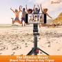 Zeadio Tripod Smartphone Mount, Cell Phone Holder Adapter, Selfie Stick Monopod Adjustable Clamp, Vertical and Horizontal Swivel Bracket, Fits for iPhone, Samsung, Huawei and All Phones