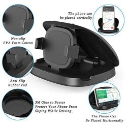Cell Phone Holder for Car,JOYEKY Vertical Horizontal Car Phone Mount with 360° Rotate Detachable Magnetic Base Dashboard Cradle Compatible iPhone Samsung Galaxy Android Smartphones, GPS Devices