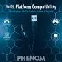 Evo Core Phenom MEGA Gaming Headset with Boom Mic, LED Glow Lights, XL Ear Pads 50mm Drivers, Compatible with PS4, Xbox and Mobile Phone Gaming (Blue) Evo Core Phenom MEGA Gaming Headset with Boom Mic, LED Glow Lights, XL Ear Pads 50mm Drivers, Compatible with PS4, Xbox and Mobile Phone Gaming (Blue)