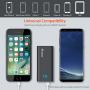 Jackery Portable Charger Bar Power Outdoors 6000mAh Pocket-Sized External Battery Pack Fast Charger Power Bank with Emergency LED Flashlight for iPhone, Samsung and Other Devices - Black