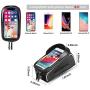 Bike Phone Front Frame Bag Bicycle Bag Waterproof Bike Phone Mount Top Tube Bag Bike Phone Case Holder Accessories Cycling Pouch Compatible with iPhone 11 XS Max XR Below 6.5”