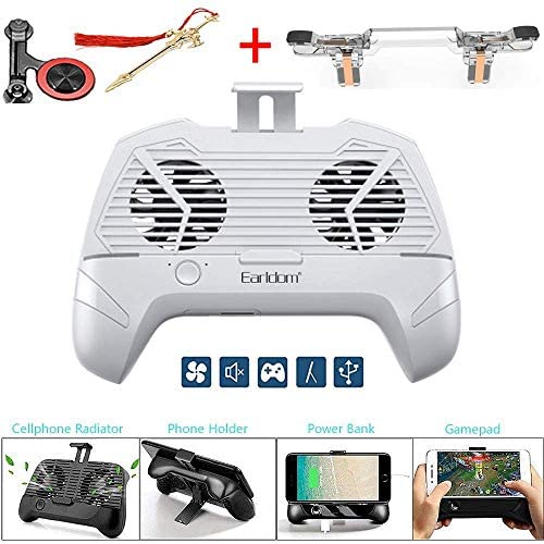Phone Radiator/Mobile Game Cooler Controller/Dual Cool Fans USB Desktop Stand Lazy Bracket for iOS or Andorid