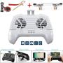 Phone Radiator/Mobile Game Cooler Controller/Dual Cool Fans USB Desktop Stand Lazy Bracket for iOS or Andorid
