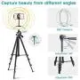 10" Ring Light with 50" Tripod Stand for Live Stream/Makeup/YouTube Video/TikTok/Photography, MOUNTDOG Selfie Ring Light Kit LED Circle Lights with Phone Holder, Compatible with iPhone/Android 10" Ring Light with 50" Tripod Stand for Live Stream/Makeup/YouTube Video/TikTok/Photography, MOUNTDOG Selfie Ring Light Kit LED Circle Lights with Phone Holder, Compatible with iPhone/Android