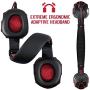 Gaming Headset with Mic and LED Light for Laptop Computer, Cellphone, PS4 and Son on, DLAND 3.5mm Wired Noise Isolation Gaming Headphones - Volume Control.(Black and Red)