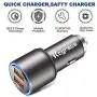 Metal Car Charger for Samsung Galaxy Note 10/Plus 5G S10 S10E S20 S20+ 20 A51 A71 S9 S8 A21 A31 A41,2 Port:Quick Charge 3.0+2.4A+3.3FT Fast Usb C Cord