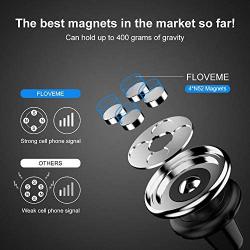 FLOVEME Magnetic Car Phone Mount - 360° Rotating Cell Phone Holder for Car Air Vent N52 Magnetic Car Mount Compatible with iPhone/Samsung/Galaxy/Google/LG Smart Phones Stand Car Phone Holder
