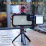ULANZI Aluminum Video Cage for iPhone 11 Pro Max, Protective Smartphone Vlog Frame Housing w Lens Adapter 1/4 Screw 2 Cold Shoe Mounts for Microphone LED Video Light for iPhone 11 Pro Max Vlogging