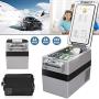 COSTWAY Car Refrigerator, Electric 12V/24V Car Cooler with 3 Levels, LCD Display, Shockproof Design, Travel RV Fridge for Home, Camping, Truck Party (44-Quart)