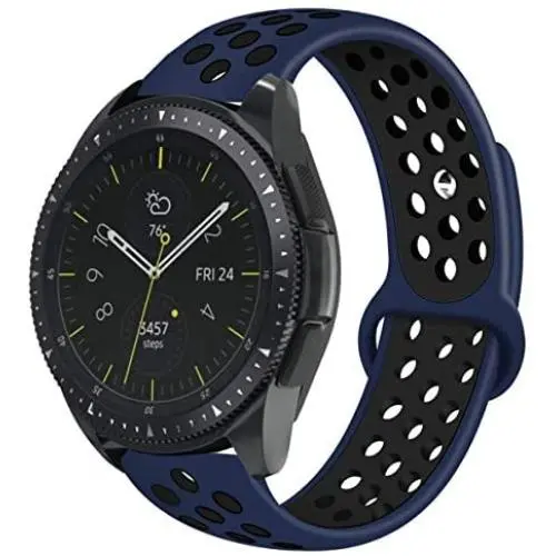 Compatible with Samsung Galaxy Watch Active 40mm/Galaxy Watch 42mm Bands Sets, 20mm Breathable Silicone Strap Sports Replacement Wristband for Galaxy Watch Active 40mm (Midnight Blue-Black) Compatible with Samsung Galaxy Watch Active 40mm/Galaxy Watch 42mm Bands Sets, 20mm Breathable Silicone Strap Sports Replacement Wristband for Galaxy Watch Active 40mm (Midnight Blue-Black)