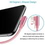 90 Degree iPhone Charger Cable 10ft Lightning Cable Right Angle Cable Fast Charging iPhone Cable 3 Pack Nylon Braided Charger Cord Compatible iPhone/iPad/iPod (Rose Gold,10 Foot)