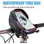 Emoly Bike Phone Mount Bags - Premium Bicycle Front Frame Bag, Waterproof Bike Pouch Bag with Headphone Hole for Smartphone Below 6 inch - Red Emoly Bike Phone Mount Bags - Premium Bicycle Front Frame Bag, Waterproof Bike Pouch Bag with Headphone Hole for Smartphone Below 6 inch - Red