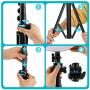 Ring Light 10.2" Selfie Light Ring with Adjustable Bracket (16.56 to 53.5) Remote Control 3 Light Modes &10 Brightness 120 Bulbs Dimmable Ringlight for YouTube Video/Live Stream/Makeup/Photography