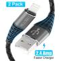 iPhone Charger Cable 6ft, CABEPOW 6 Foot Lightning Cable [2-Pack], Fast iPhone Charging Cord Compatible with iPhone 11/11 Pro /11 Pro Max/XS/XS Max/XR/X/8/8 Plus/7/7 Plus/6/6 Plus/5/SE