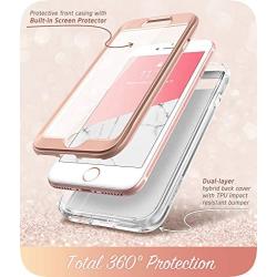 i-Blason Cosmo Series Designed for New iPhone SE 2020 Case/iPhone 7 Case/iPhone 8 Case, [Built-in Screen Protector] Stylish Protective Bumper Case for iPhone SE (2020)/ iPhone 8/ iPhone 7 (Marble)