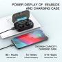 Wireless Earbuds, Bluetooth 5.1 Wireless Noise Cancelling Earbuds with LED Display Charging Case, Touch Control Wireless Headphone IPX7 Waterproof in-Ear Earphones with Built-in Mic for Sports,Work