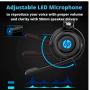 HP Wired Stereo Gaming Headset with mic, for PS4, Xbox One, Nintendo Switch, PC, Mac, Laptop, Over Ear Headphones PS4 Headset Xbox One Headset and LED Light with 3.5mm Jack and Splitter Cable