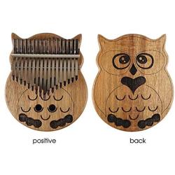 longdafeiUS Kalimba, Owl Thumb Piano with 17 Key Finger Piano Mbira Solid Walnut Wood Thumb Piano Finger Percussion Musical Gift