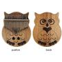 longdafeiUS Kalimba, Owl Thumb Piano with 17 Key Finger Piano Mbira Solid Walnut Wood Thumb Piano Finger Percussion Musical Gift