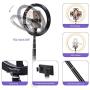 SHANSHUI 11.4 Selfie Ring Light with Stand and Phone Holder, One-Piece Design USB Powered LED Circle Ring Light 3 Color Modes for Tiktok YouTube Video Makeup Live Stream for All Smartphones