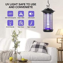 Aerb Bug Zapper 18W for Outdoor Indoor, 4000V Mosquito Zapper, Electric Mosquito Killer Lamp Quickly Kills Mosquitoes, Waterproof Fly Insects Trap for Backyard, Effective Protection Area of 80㎡…