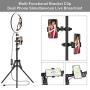 12’’ Selfie Ring Light with Tripod Stand and Phone Holder, TBJSM Dimmable LED Beauty Camera Ringlight with Extendable Phone Clip for Makeup, Photography, TikTok and YouTube Video Shooting